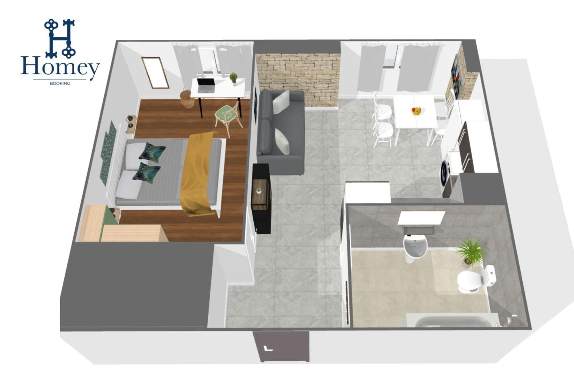 Homey Keola - Parking Prive Gratuit - Aux Portes De Geneve - Au Pied Du Tram - Appartement Avec 1 Chambre Et Un Grand Salon Avec Un Canape-Lit Амбиёи Экстерьер фото